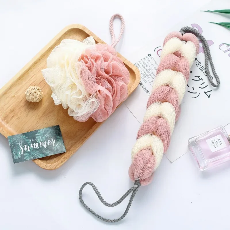 

Bath Ball Set Pull Back Strip Bath Soft Foaming Long Strip Bath Flower Adult Scrub Back Do Not Ask People To Scrub Magic