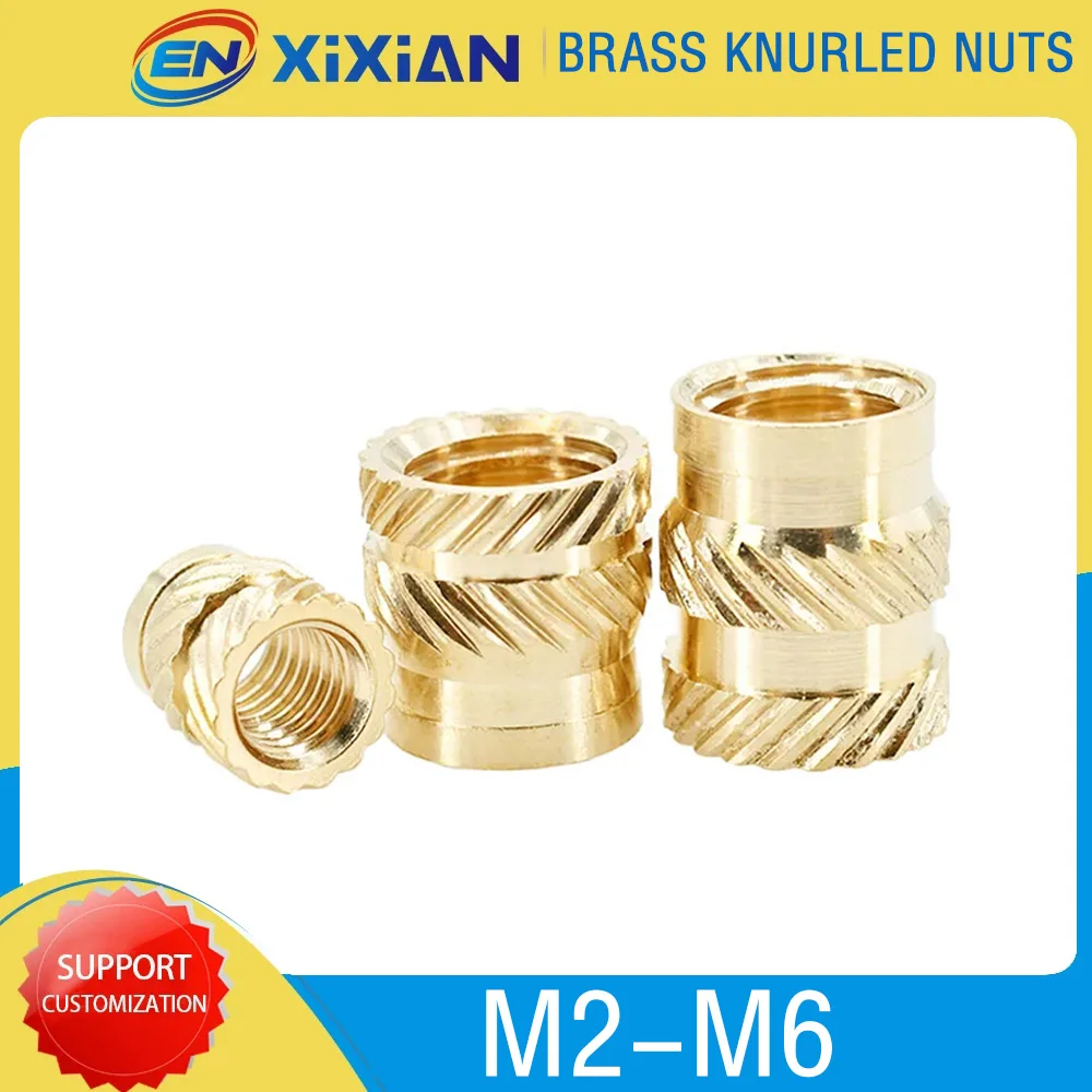 Bulk Pack of 500 Brass Knurled Threaded Inserts