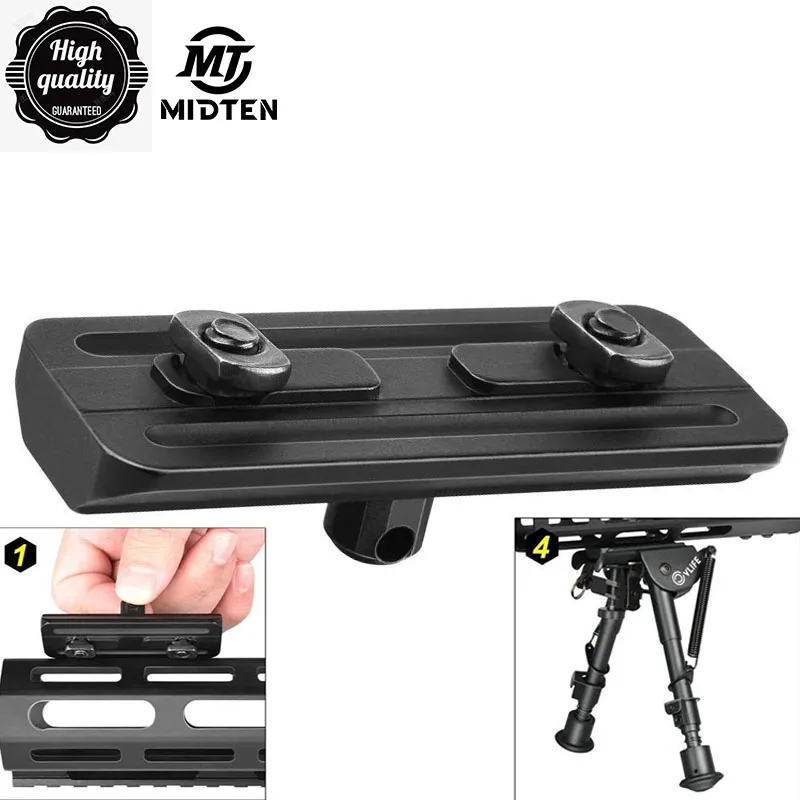 Picatinny Rail Accessories MidTen Fit M lok 6 9 Mount Handguard Adapter Low Profile Rifle Harris Picatinny Bipod Sling Stud AR15