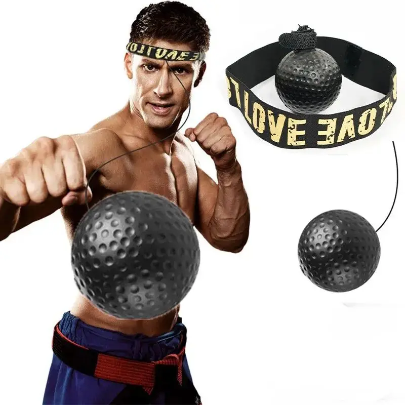 Headband Boxing Reaction Ball - Men Punching Ball Reflex Ball with Storage  Bag