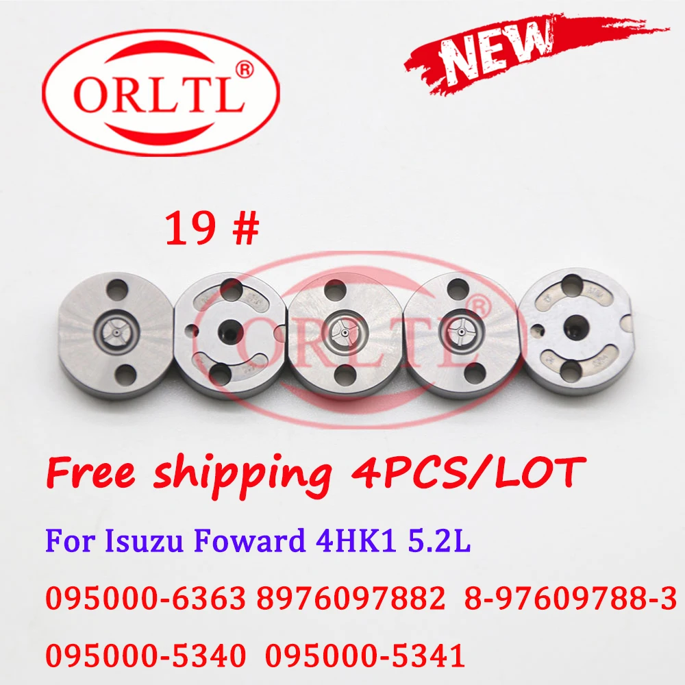 

4PCS 095000-6360 095000-6363 095000-6364 Valve Orifice Plate Diesel Injector 8976097882 8-97609788-3 for Isuzu Foward 4HK1 5.2L