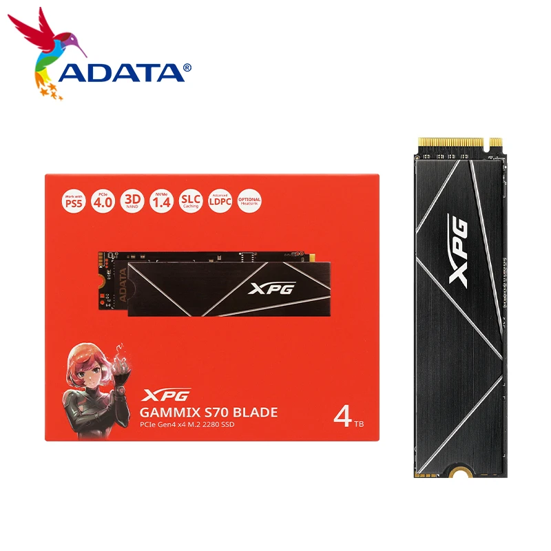 ADATA Ʈ ũž ϵ ũ PC PS5  ָ Ʈ ̺, 1TB M.2 2280 4TB SSD 2TB S70B XPG GAMMIX GEN4X4
