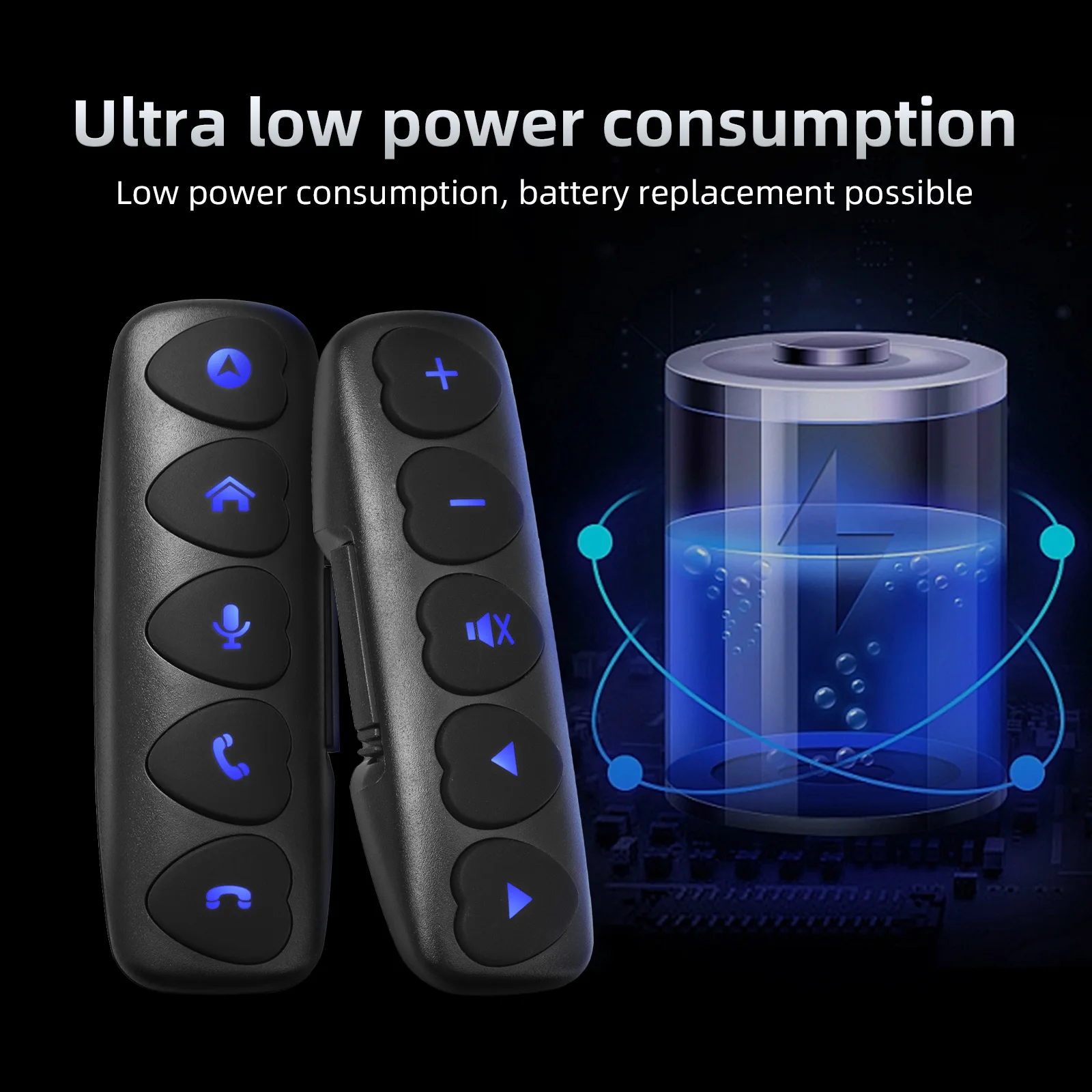 Manopola Volante Auto Universale Nero - Pomello Sterzo In Plastica Cromata, 360 Gradi - Foto 3