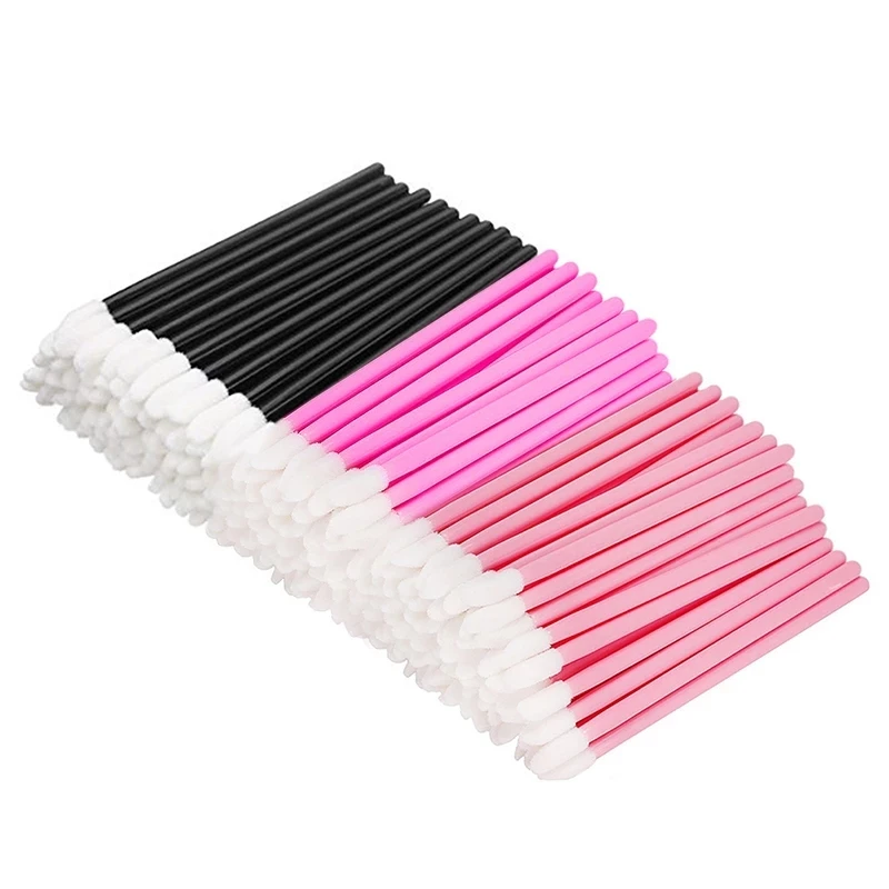 

1000PCS Wholesale Disposable Makeup Lip Brush Lipstick Gloss Wands Applicator Make Up BK Cosmetic Flocked Head Brushes