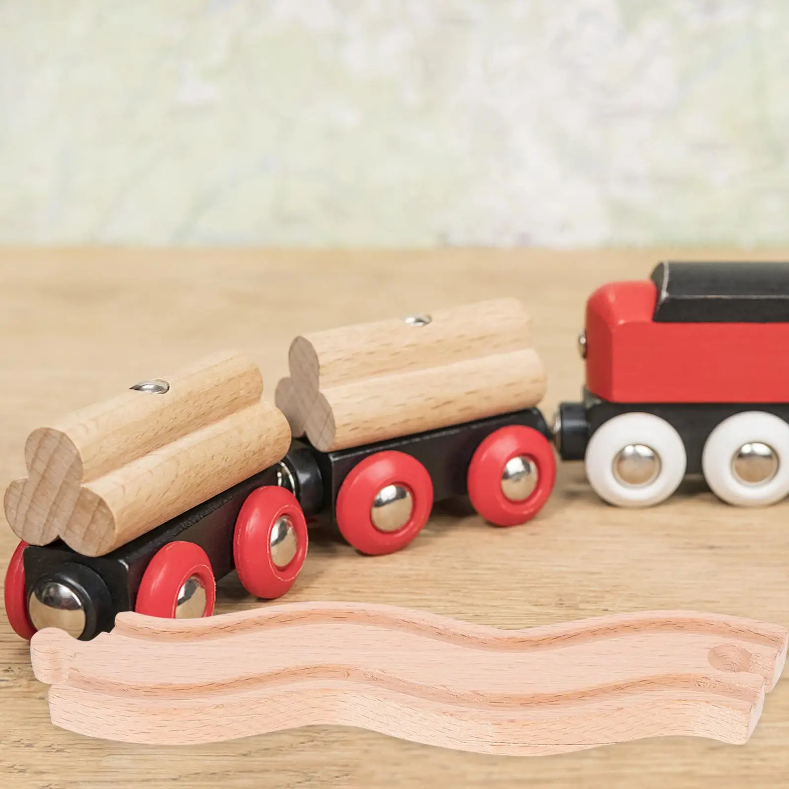 Train Bulk Track Toys Model For 3 Year Old Wood Blocks Wooden DIY Child Railway Playthings
