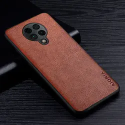 Ultra Premium Retro Litchi Leather Phone Case for Redmi K30 Pro (Brown)