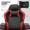 Massage Gaming Recliner Chair PU Leather Lounging Video Gaming Couch Adjustable Backrest Living Room, Gaming Recliner Chairs 3
