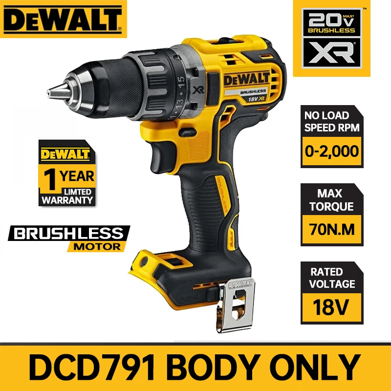 Dewalt Dcd791 Cordless Compact Drill/driver 18v Brushless Motor Electric Drill Screwdriver Household Power Tools - Electric Drill AliExpress