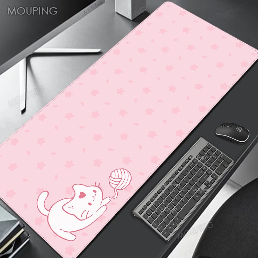 Illustrazione tappetino per Mouse grande tappeto da gioco rosa Kawaii XXL PC  Laptop antiscivolo Gamer Mousepad tastiera carina tappetini da scrivania  Overlock - AliExpress