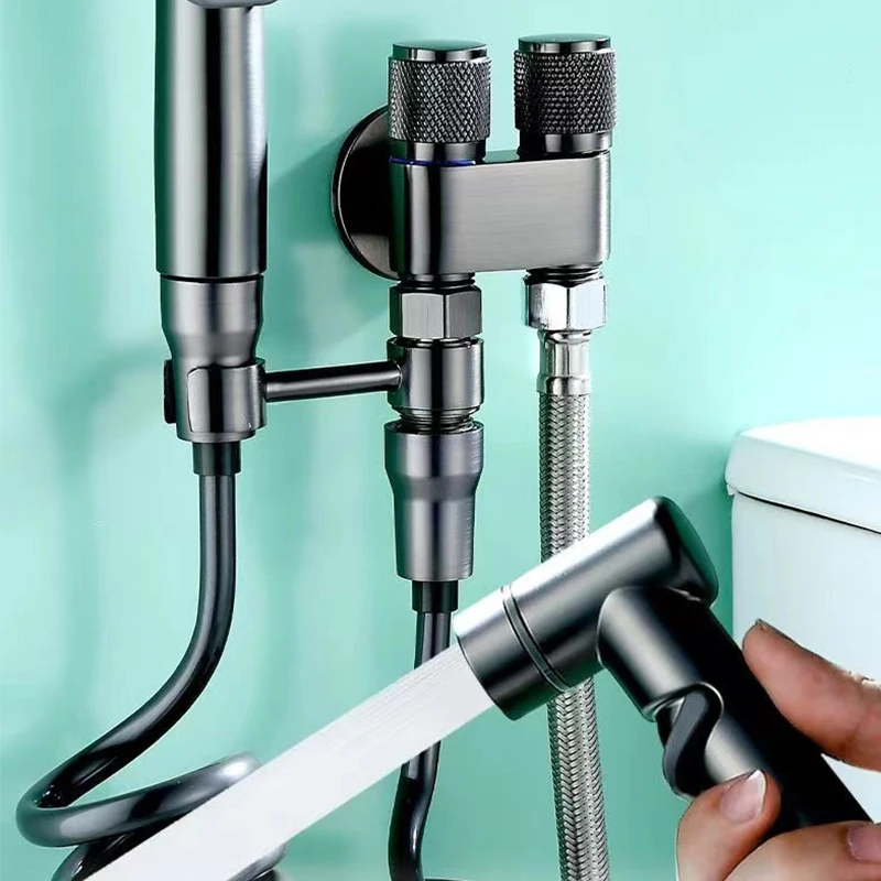Handheld bidet sprayer Handheld Bidet Spray Gun Portable High Pressure Bidet Spray Gun Set Bathroom Cleaning Women's Washing Toilet Accessories