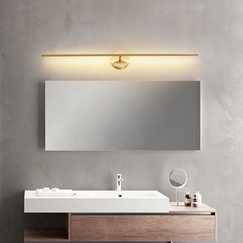 Modern Simple Living Room Bedroom Bedside copper Wall Sconce Lamps Up Down Background Opposite Luminous Black Led Wall Lights 2