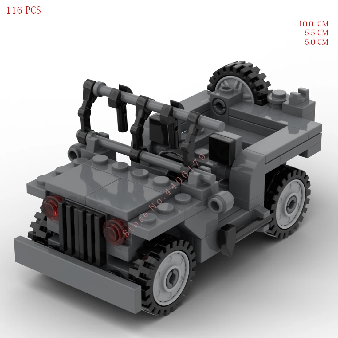 Hot Military Ww2 Us Army Jeepes Troop Trasporto Auto Gp Ct3 Veicoli Mattoni Armi Attrezzature Guerra Building Blocks Giocattoli Per Regalo