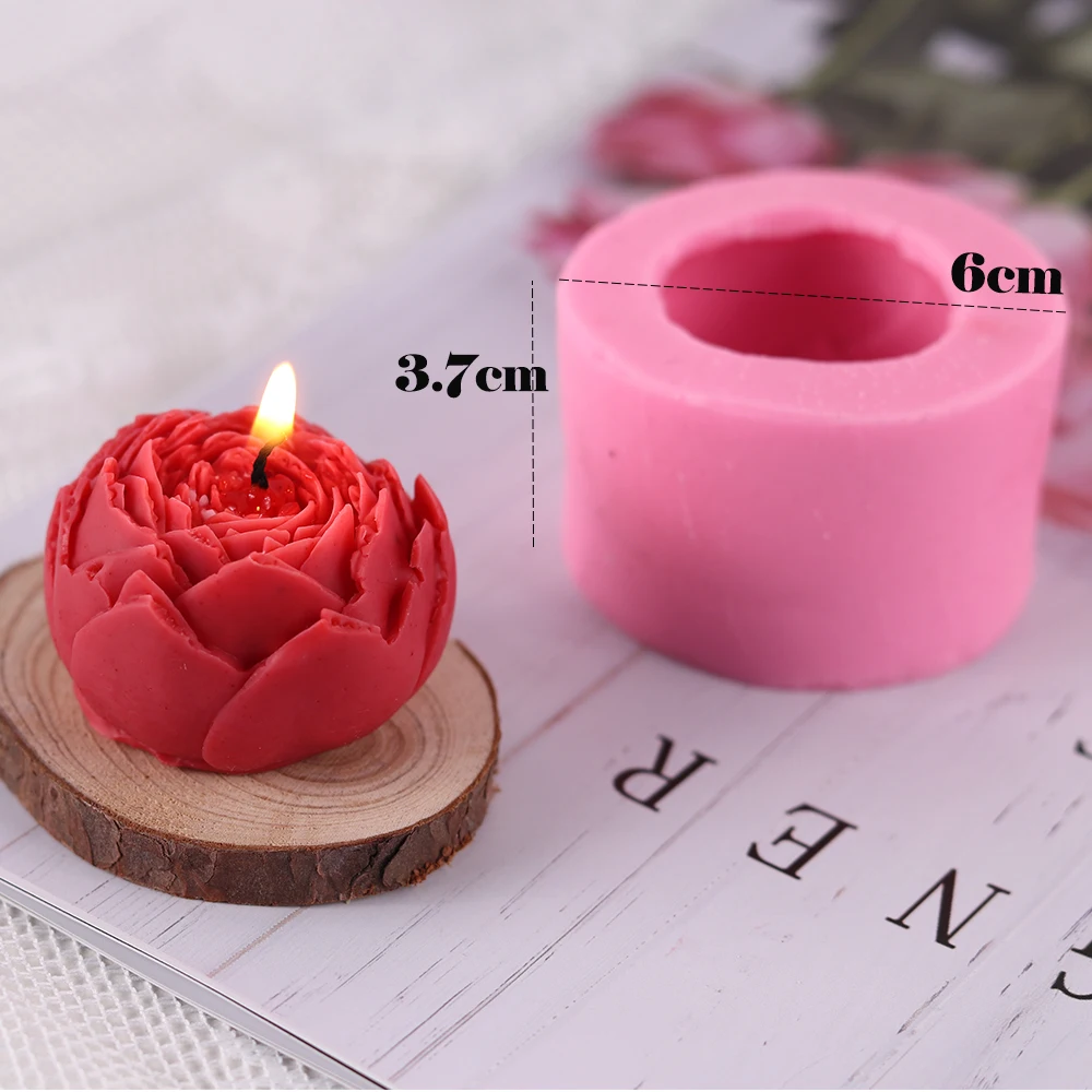 Austin Rose Candle Silicone Mold, Rose Flower Penoy Flower Soap Mold,  Carnation Flower Chocolate Mold 