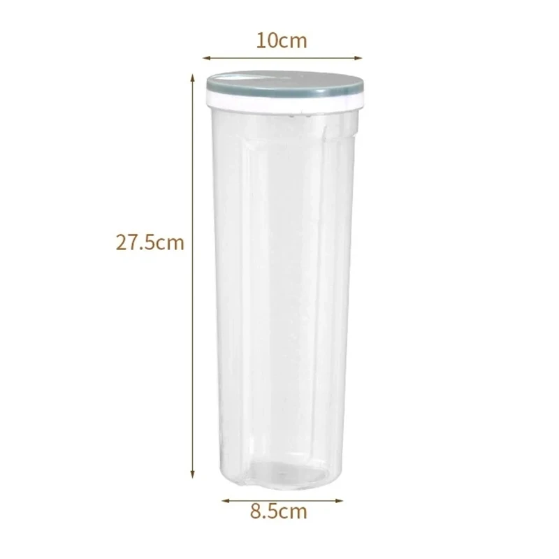 3Pcs Noodles Jars Transparent Box Large Capacity Sealed Jar Kitchen Organizer Moisture-proof Grain Noodles Storage Jar Round Can 5