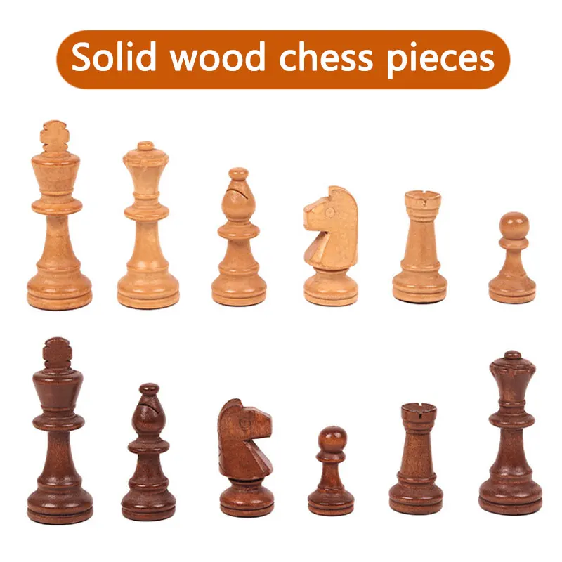 Wooden Magnetic Chess Pieces Children Toys Solid Wood Magnetic 2.2/2.5/3.5 Inch Piece Accessories No Board Puzzle Thinking Game 2