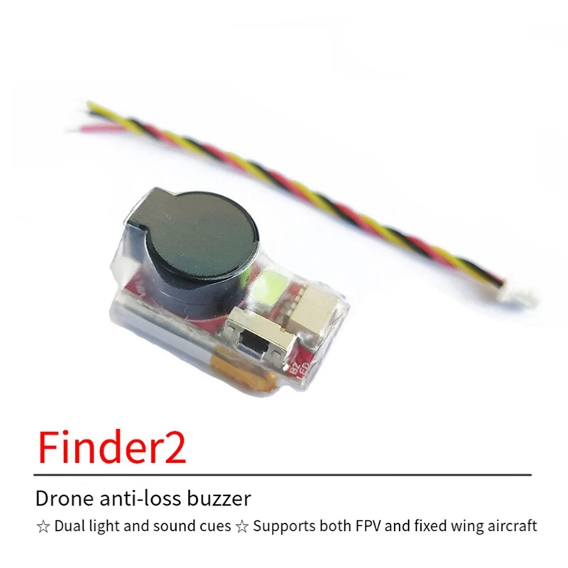 FPV 레이싱 마이크로 타입 장거리 LR4 드론용 랜덤 컬러 PCB, 파인더 2, 5V 버저 트래커, 슈퍼라우드 105Db, 1 개