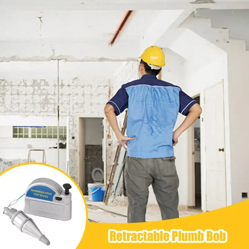 【Discount】 Retractable Plumb Bob Tool Retractable Plum Bob With Automatic Stretching String Stable Construction Assignments Tool For Home.