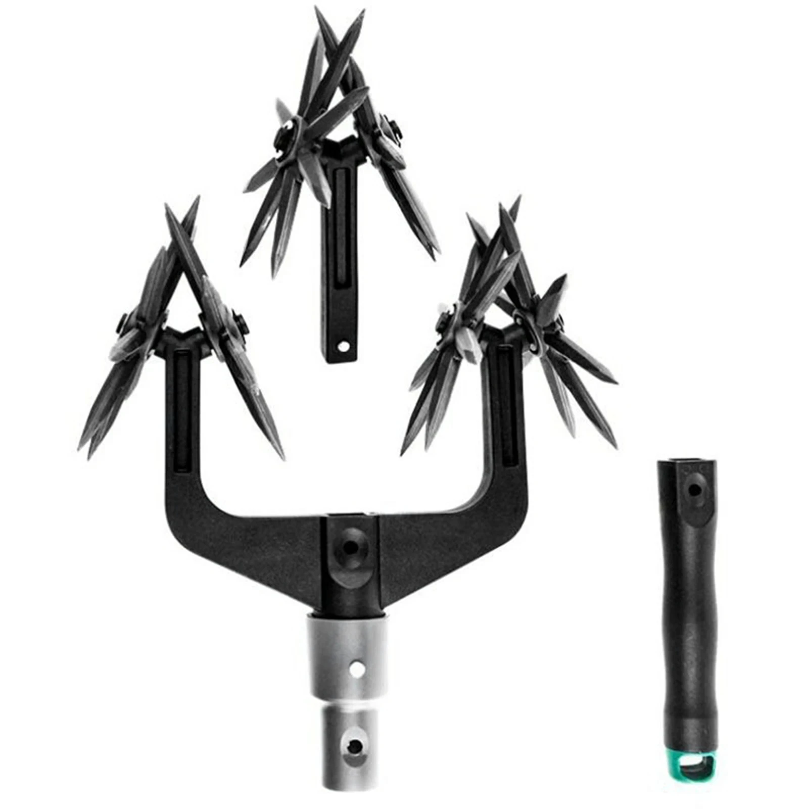 Rotary Cultivator Tool Set Hand Held Garden Cultivator Detachable Tines 2-In-1 Garden Soil Scarifier Reseeding Grass garden cultivator