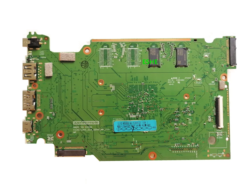 para Lenovo Ideapad S310 S13014igm 130s-14igm Placa-mãe do Portátil com N4100 N5000 Cpu Ram 4g 5b20s95671 5b20s95672 5b20s95685 - Imagem 3
