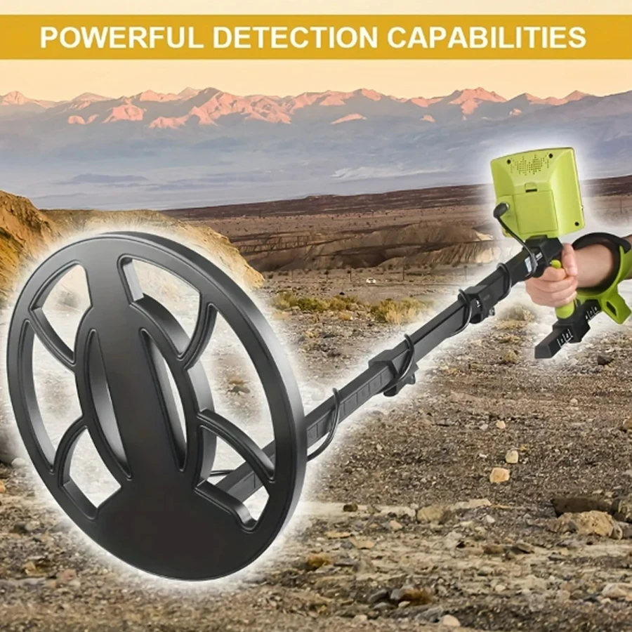 Metal Detector Metal Detector for Adults Analog Pointer Metal Detector with LCD Screen 10'' Waterproof Coil Adjustable All Metal&Disc&Pinpoint