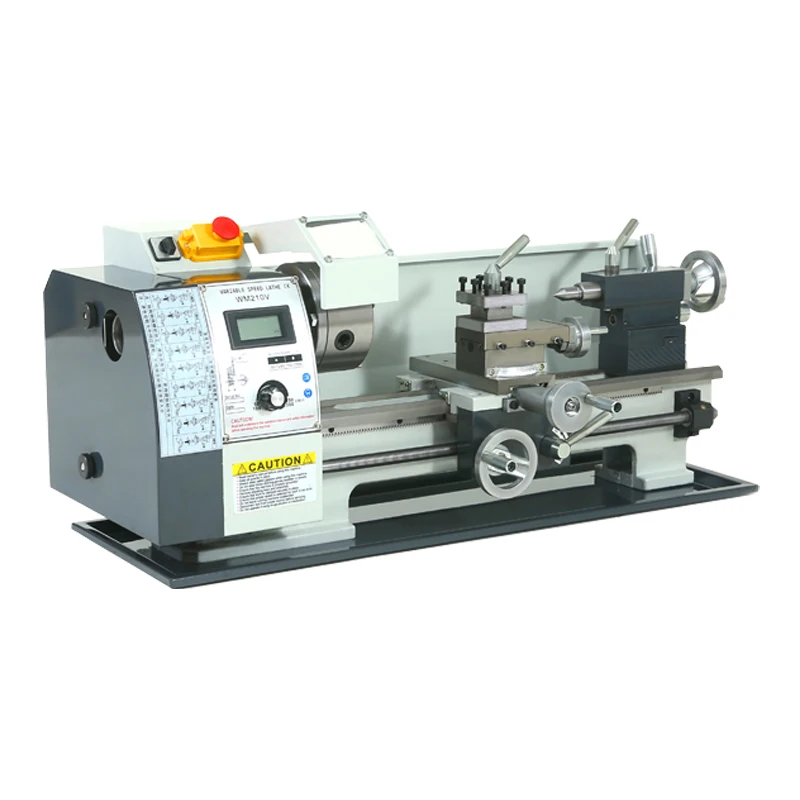 

Mini Metal Lathe Variable Speed Large Swing Range 220V for Precision Counter Face Turning Driling Threading Milling