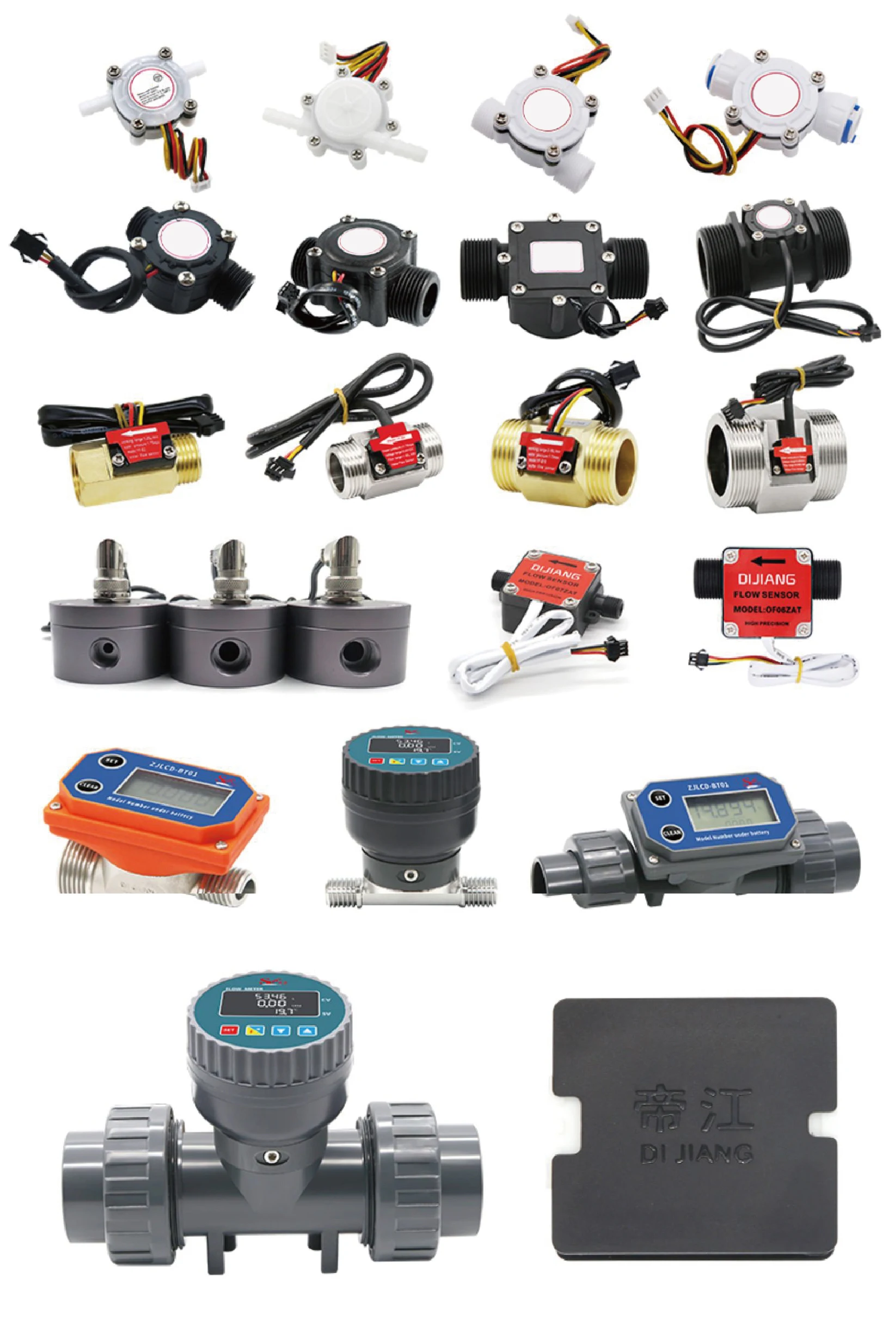 YFS401 YF‑S402 S402B S402C S403 Flow Sensor DC3.5‑24V 0.5‑30L/min G1/4 G3/8 G3/4