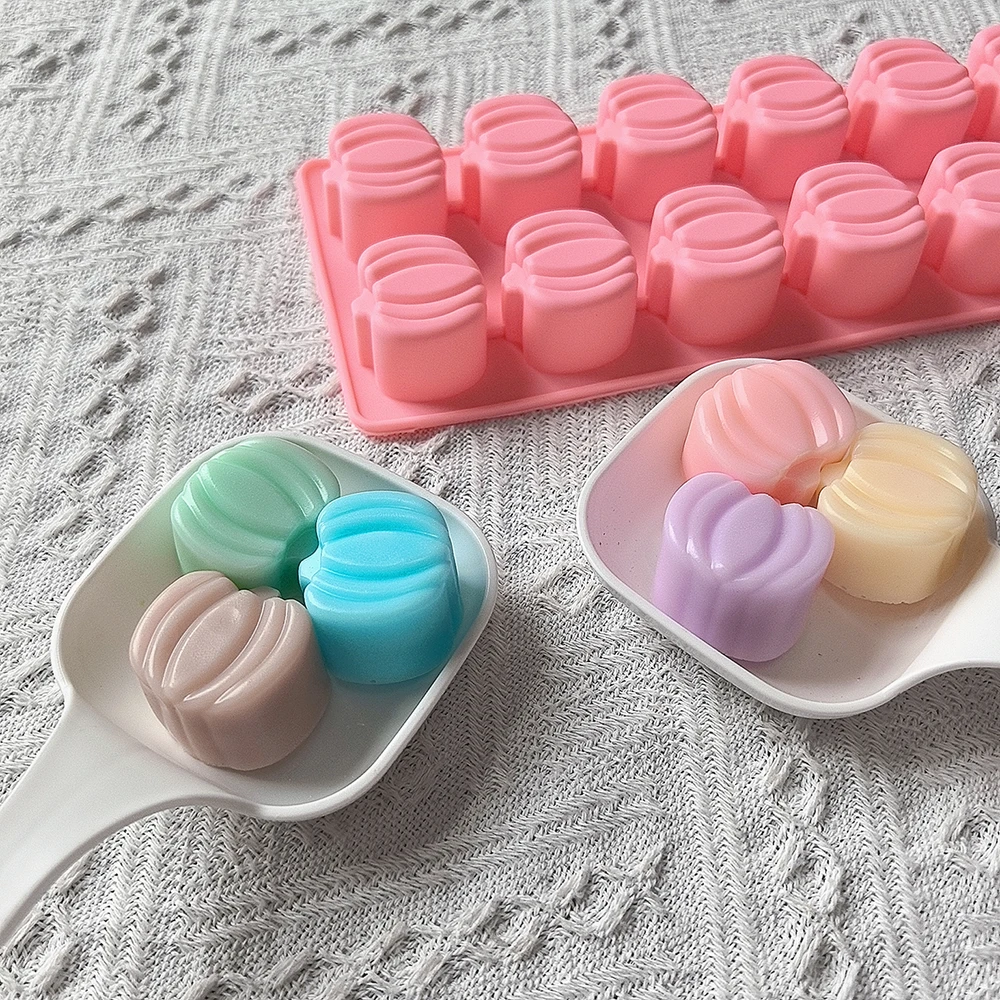 1pc 12-Cavity Pumpkin Shaped Silicone Mold for DIY Biscuits, Candy, Chocolate, Desserts... - SKU SMDB1729 - UGI Packaging