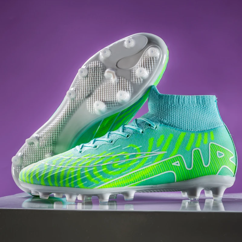 남성용 전문 경량 미끄럼 방지 축구화, 부드러운 TF/FG 축구화, 잔디 훈련 스니커즈, 야외 스포츠 신발 남성용 전문 경량 미끄럼 방지 축구화, 부드러운 TF/FG 축구화, 잔디 훈련 스니커즈, 야외 스포츠 신발