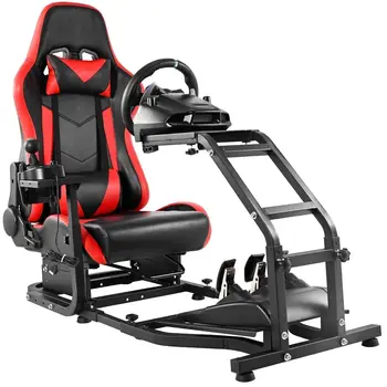 G29 Gaming Sim Cockpit: Adjustable Red Seat 1