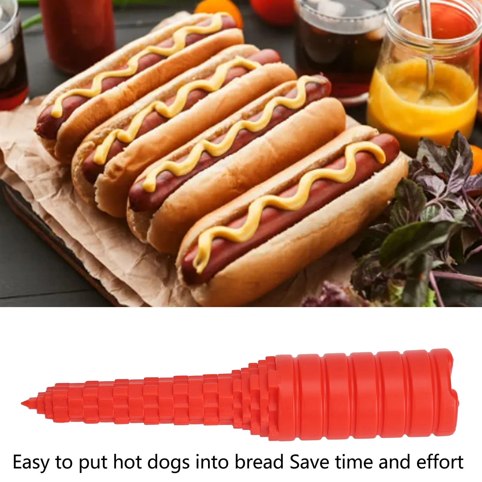 Hot Dog Bun Driller Baking Supplies For Grilling BBQ Sausages