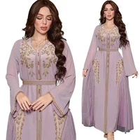 Luxury Abaya Diamonds Muslim Elegant Women Dresses Caftan Moroccan Dubai Kaftan Gown Evening Party Eid Mubarak Jalabiya Vestidos 5