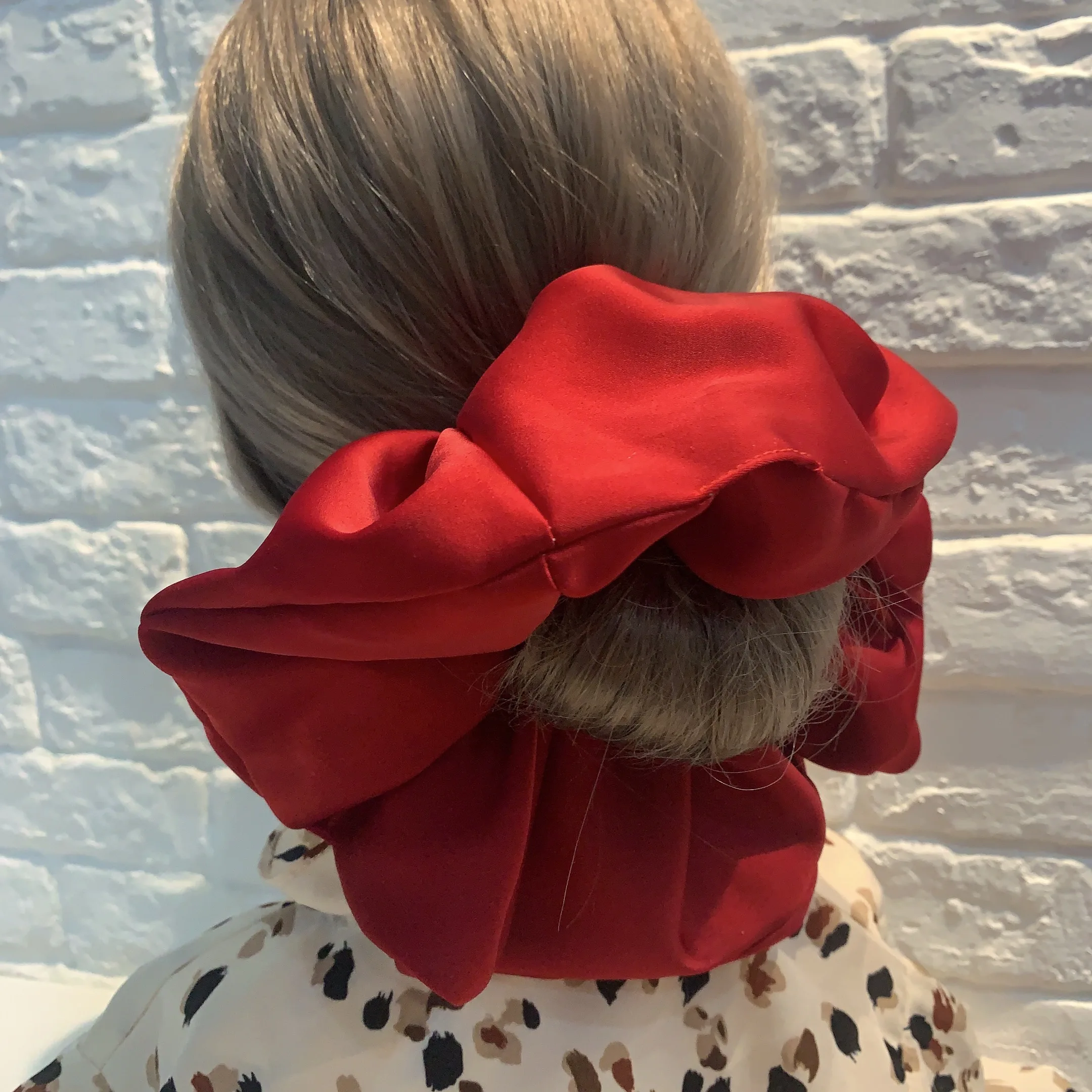 Luxurious Oversized Silk Scrunchies - Solid Color Hair Accessories