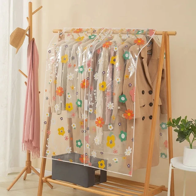 Rajzfilm Virágruhák Porfedél Hálószoba Szárító Állvány Por Burkolat Vastag Kabátos Fogas Porlabat Öltöny Univerzális - Image 4