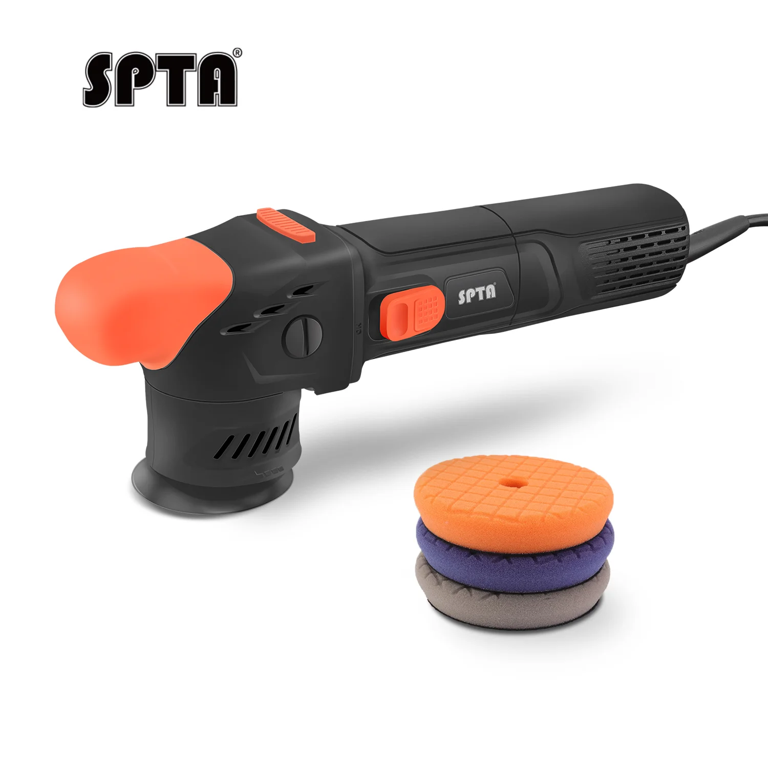 SPTA CP301 3" Car Dual Action Polisher New Model 80mm 710W Electric Mini Car Polisher 8mm 9mm 12mm for Car Detailing Polishing