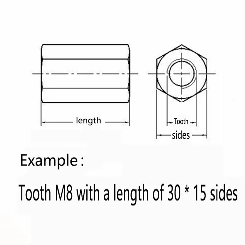 

1Pcs M12*L=10-120mm Brass Double Pass Hex Standoff Board Pillar Hexagon Thread PCB Motherboard Spacer Nut Hollow Column