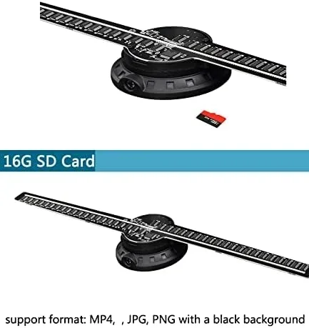 3D Hologram Fan 3D Holographic Projector Advertising Display Light HD Holographic Projector for Stores Bars Party Xmas