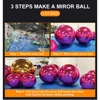 Disco Mirror Balls Inflatable Mirror Balloon Silvery Pink Sphere PVC Chrome Hanging Giant Shiny Balls Christmas Party Decoration 4