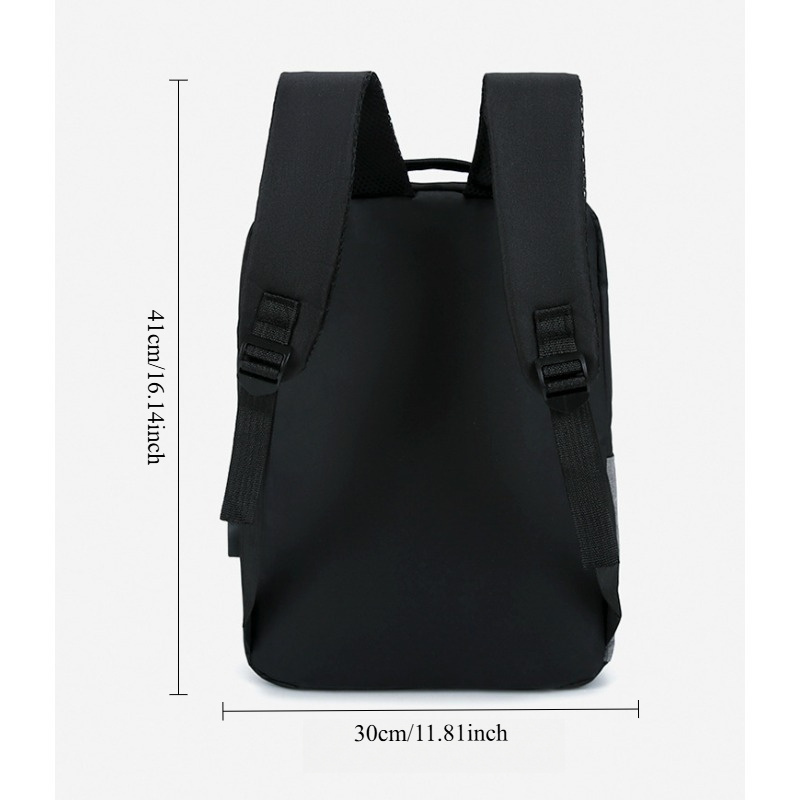 Large Capacity Backpack Men's Commuter Business Travel Backpack Leisure Satchel Tablet Bag With USB Charging Port