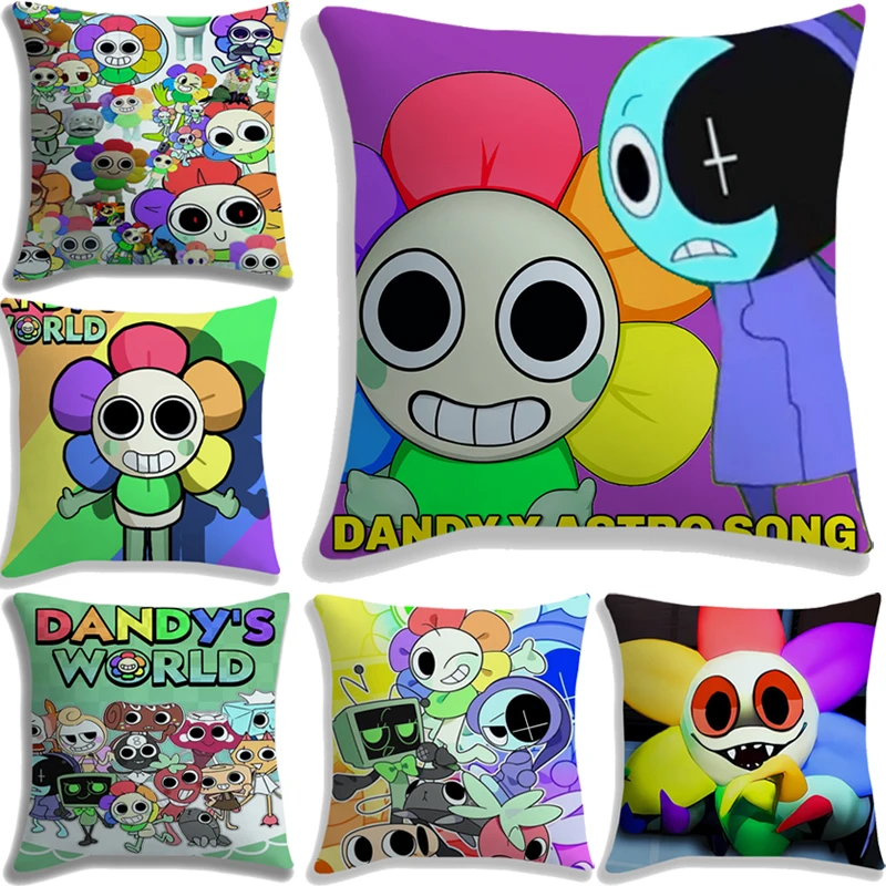 Hot Game Dandy's World Pillow Covers Cartoon Sofa Decorative Home Single-sided Printing Square Pillow Case Cute Cushion Cover