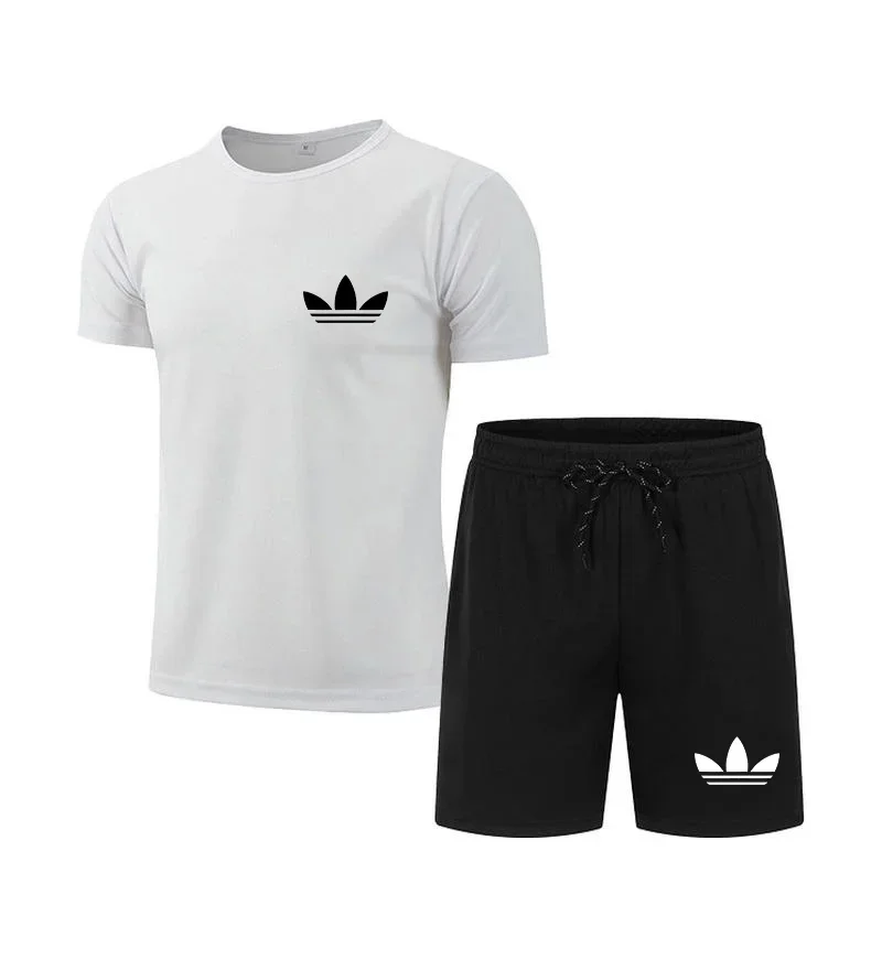 summer new men's brand set fashion quick drying sportswear short sleeved t shirt+sports shorts casual clothing jogging Summer New Men's Brand Set Fashion Quick drying Sportswear Short sleeved T-shirt+Sports Shorts Casual Clothing Jogging 3