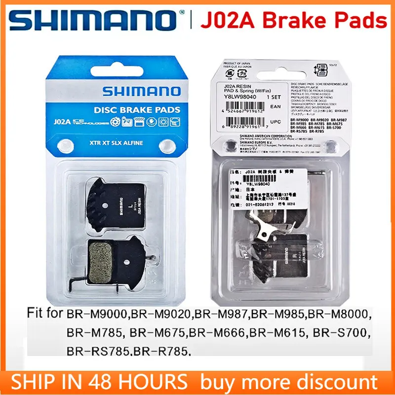 MTB J02A Pastiglie Freno A Disco Ice Tech Resina – Compatibili Shimano SLX XT XTR M8000, 1 Paio