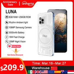 Unihertz Luna 8GB 256GB Smartphone 108MP G99 Mobile Phone Night Vision Rhythm Ambient Light Cellphone android 12