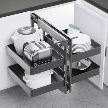 ตู้เก็บของในครัวแบบเลื่อน ตู้โลหะสำหรับจัดระเบียบ ชั้นวางเครื่องปรุงแบบถอดได้ขนาดใหญ่ เฟอร์นิเจอร์เสริมสำหรับบ้าน ชั้นวางของแคบ 1