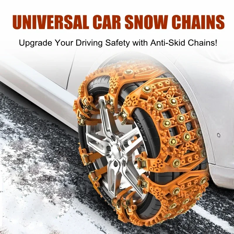 Automobile Tire Accessories Car Wheel Snow Chains Safe Driving Tire Chain SUV Winter Anti Slip Car New Universal Snow Chain