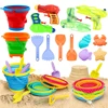 Children Summer Sand Playing Toys Plastic Seaside Outdoor Folding Bucket Water Gun Entertainment Over 3 Years Old Kids Gifts TMZ 1