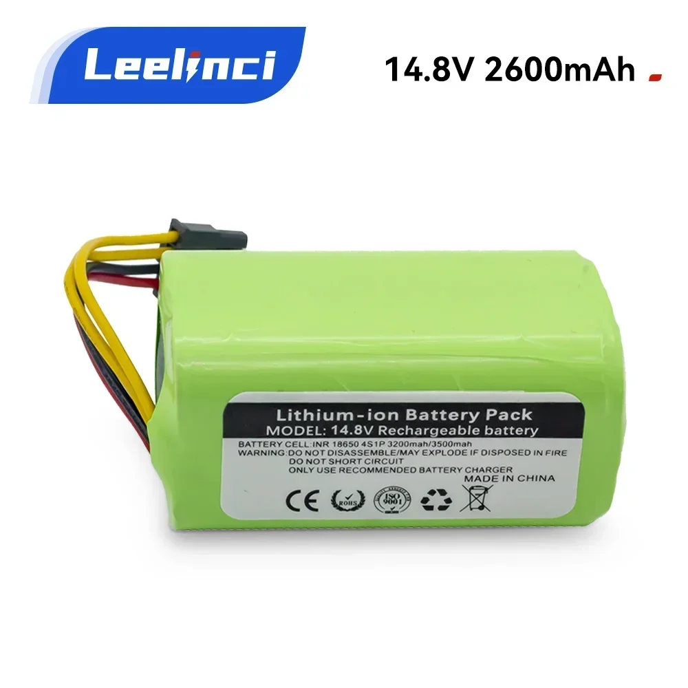 

Leelinci Lithium Battery for Hoover Liectroux B6009 Robot Vacuum Cleaner Rechargeable 18650 High Quality Battery, 14.8V, 2600mAh