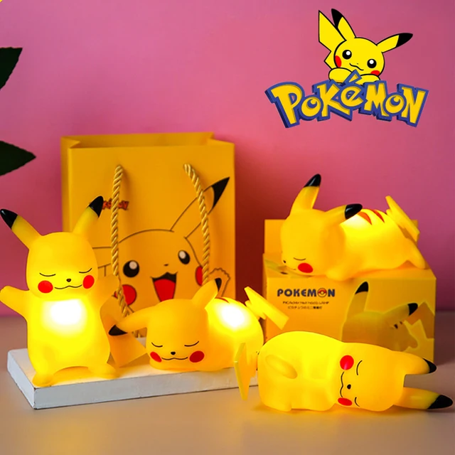 Pokemon Lampe de chevet Pokemon Pikachu, jouet lumineux pour enfants,  cadeau d'anniversaire et de noël à prix pas cher