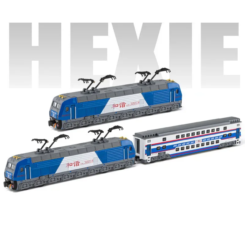 1:87 HEXIE Electric Train Toys Alloy Cars Diecast Models Doors