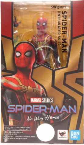Figura de acción original de Bandai Shfiguarts Spider Man: No Way Home de las tres generaciones de Marvel, modelo coleccionable, juguetes Spiderman