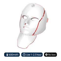 Multicolor LED Facial and Neck Light Therapy Mask for Skin Rejuvenation and Face Firming (No box USB)